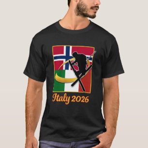Camiseta Italia 2026 Esquí Acrobático Italia Noruega Bander
