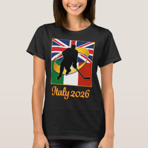 Camiseta Italia 2026 Hockey sobre Hielo Reino Unido Bandera