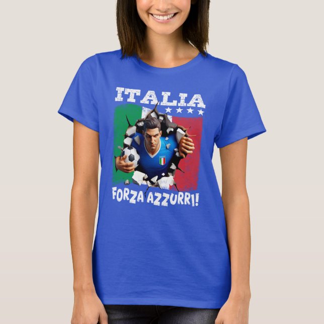 Camiseta Italia 3D Forza Azzurri  (Anverso)