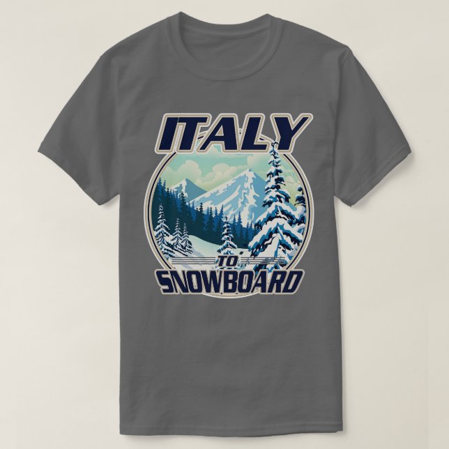 Camiseta Italia A Snowboard (Diseño del anverso)