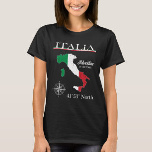 Camiseta Italia Adventure Está Allá Afuera, Bandera Italian