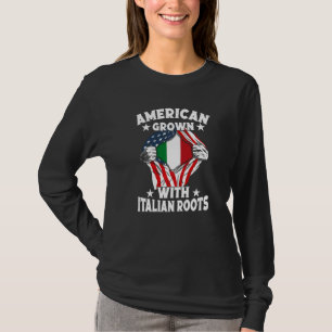 Camiseta Italia Americana Creció Con Raíces Italianas Orgul