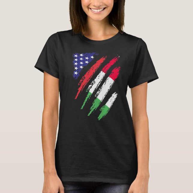 Camiseta Italia Bandera Americana Groenlandia Estados Unido (Anverso)