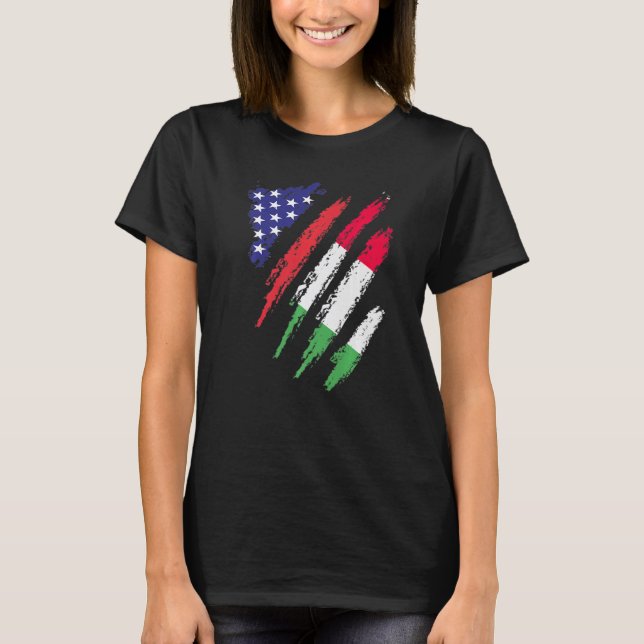 Camiseta Italia Bandera Americana Groenlandia Estados Unido (Anverso)
