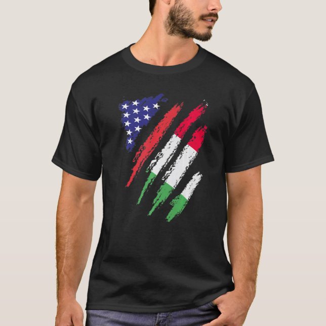 Camiseta Italia Bandera Americana Groenlandia Estados Unido (Anverso)