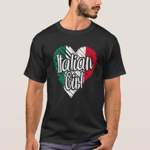 Camiseta Italia: Bandera cardíaca italiana Chica para mujer