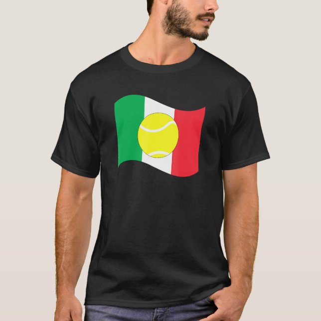 Camiseta Italia Bandera de Tenis Deporte del orgullo (Anverso)