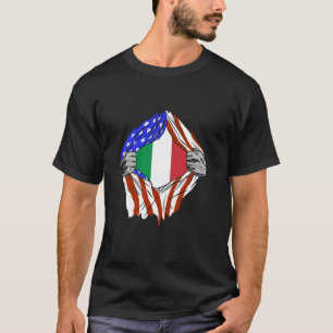 Camiseta Italia Bandera Italiana Cofre América Raíces Itali