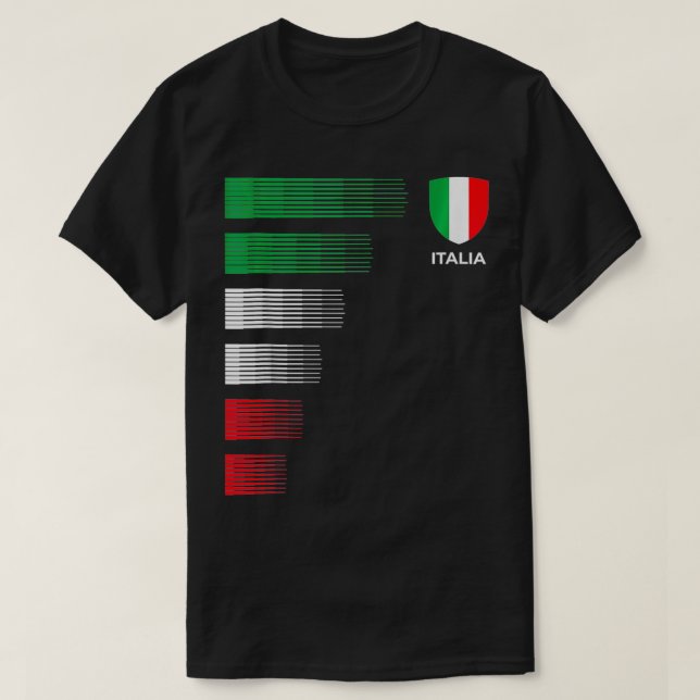 Camiseta Italia Bandera Italiana Emblem Ancestro del Orgull (Diseño del anverso)