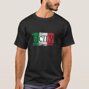Camiseta Italia Bandera italiana I Vintage Sicilia Italia