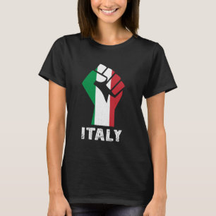 Camiseta Italia Bandera Italiana Raíces Italianas Puño Ital
