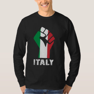 Camiseta Italia Bandera Italiana Raíces Italianas Puño Ital