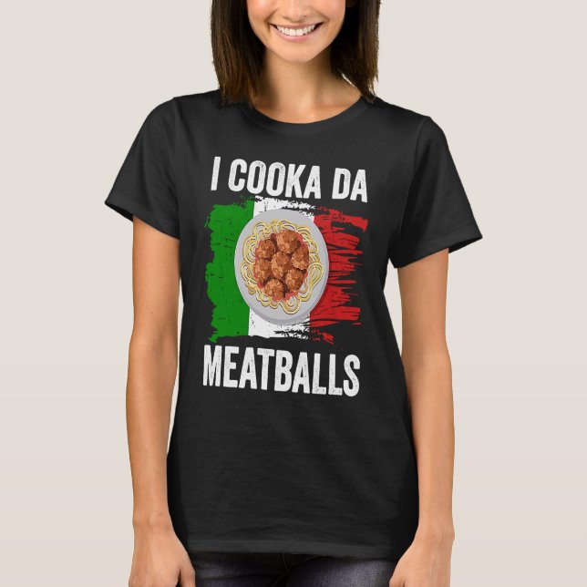 Camiseta Italia Bandera Italiana Roots Foodie I Cooka Da Me (Anverso)