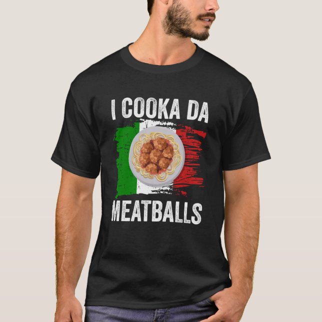 Camiseta Italia Bandera Italiana Roots Foodie I Cooka Da Me (Anverso)