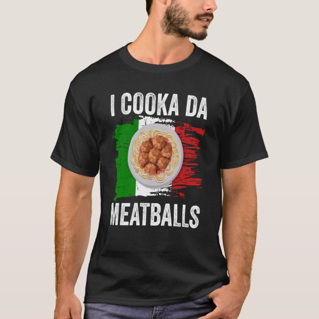 Camiseta Italia Bandera Italiana Roots Foodie I Cooka Da Me (Anverso)