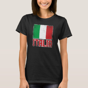 Camiseta Italia Bandera Italiana Vintage Retro País Italian
