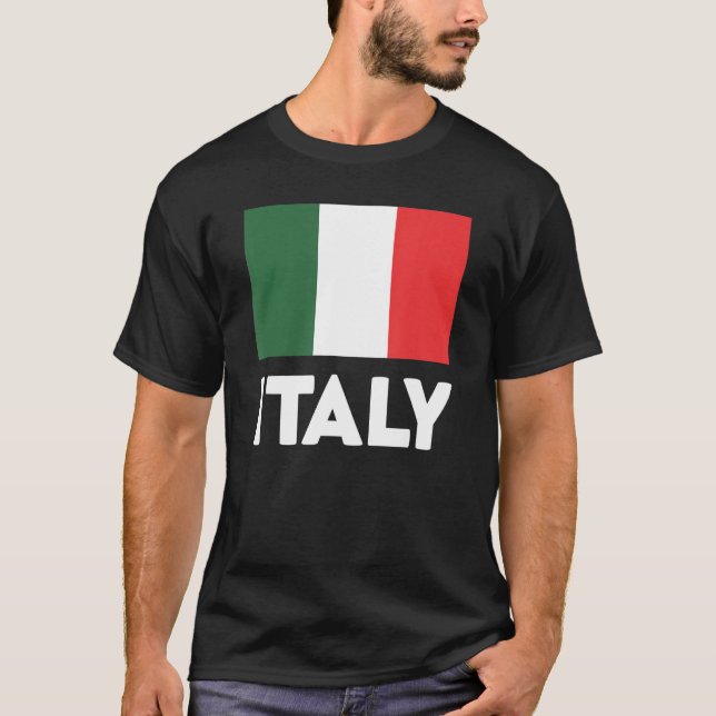 Camiseta Italia Bandera Verde Rojo Blanco (Anverso)