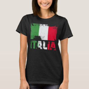 Camiseta Italia Bandera Vintage en crisis Viaje Grunge