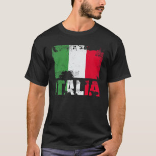 Camiseta Italia Bandera Vintage en crisis Viaje Grunge
