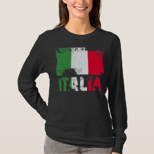 Camiseta Italia Bandera Vintage en crisis Viaje Grunge