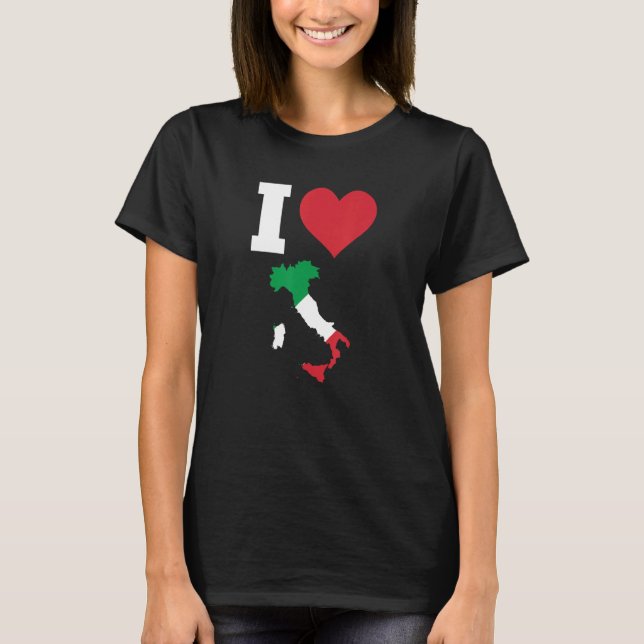 Camiseta Italia: Banderas para Italia que amo a Italia (Anverso)