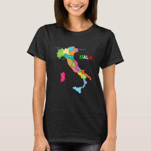 Camiseta Italia Boots Country Map Italia Mappa Stilvali