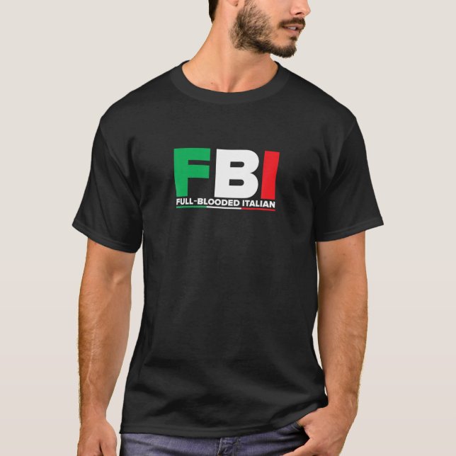 camiseta ITALIA Camiseta del FBI italiana inundada (Anverso)