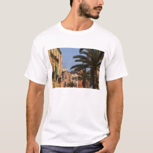 Camiseta Italia, Cerdeña, Cagliari. Edificios y palmeras