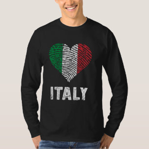 Camiseta Italia Corazón Bandera Italiana Raíces Italiano Pr