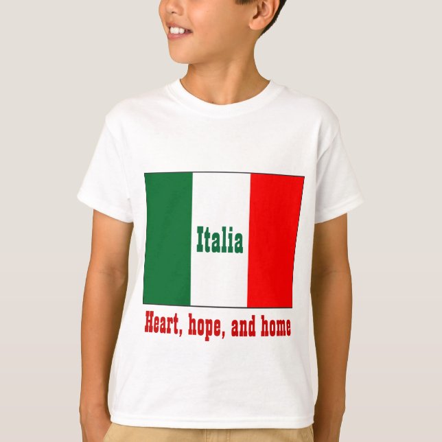 Camiseta Italia-corazón, esperanza y hogar (Anverso)