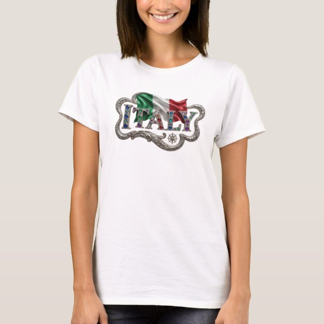 Camiseta ITALIA de plata moderna (Anverso)