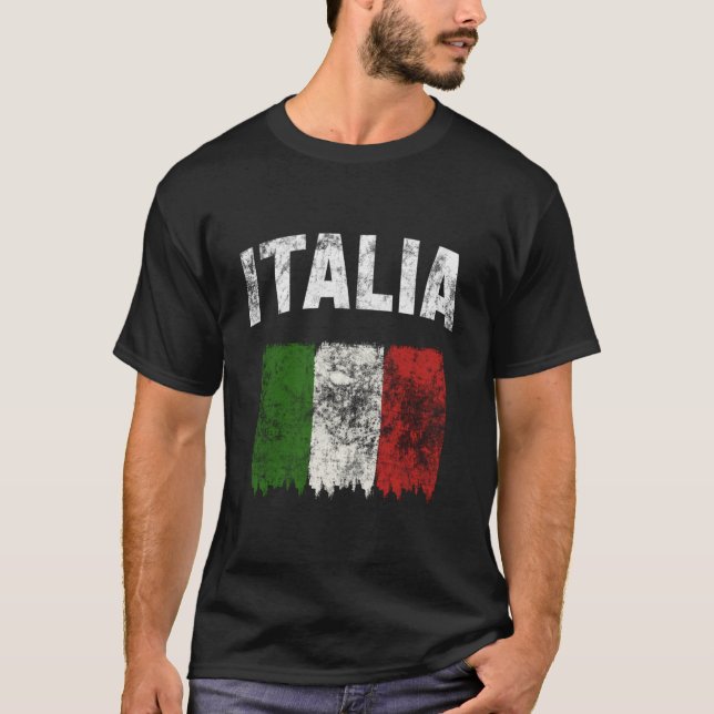Camiseta Italia Distressed Italian Flag (Anverso)