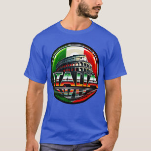 Camiseta Italia (El Coliseo con bandera italiana)
