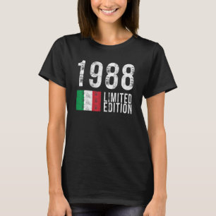 Camiseta Italia en 1988 con bandera cumpleaños