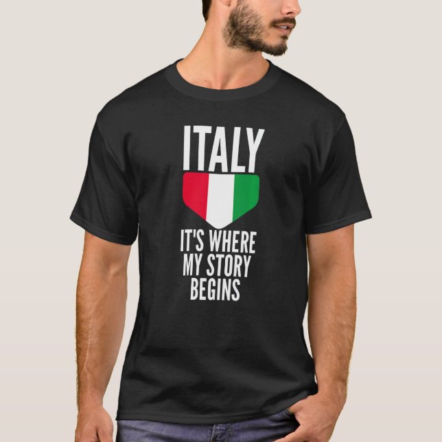 Camiseta Italia es donde mi historia empieza a decir maldic (Anverso)