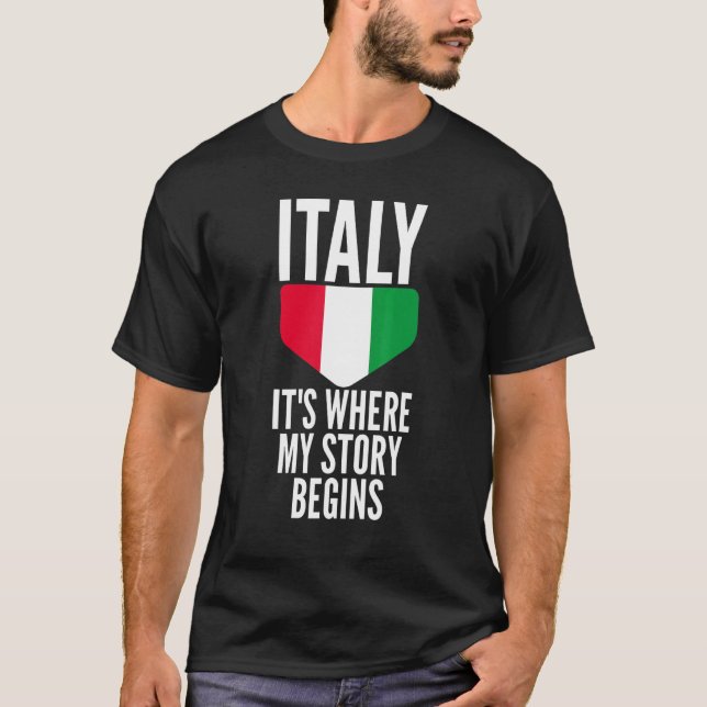 Camiseta Italia es donde mi historia empieza a decir maldic (Anverso)