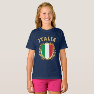 Camiseta Italia/Escudo de la bandera de Italia