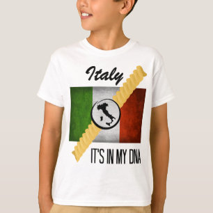 Camiseta Italia está en mi ADN Ancesto Bandera Italiana Rot