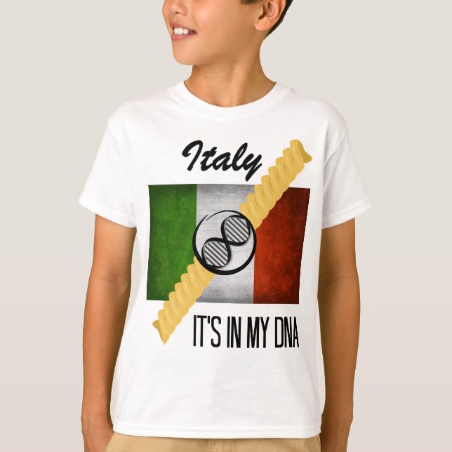 Camiseta Italia Está en mi Molécula de ADN Bandera italiana (Anverso)