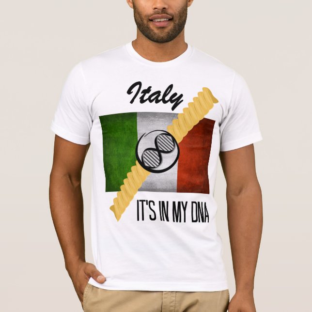 Camiseta Italia Está en mi Molécula de ADN Bandera italiana (Anverso)