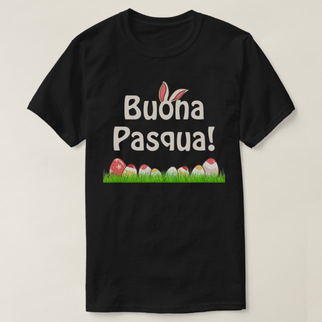 Camiseta Italia Feliz Pascua Italia Pascua Pascua (Diseño del anverso)