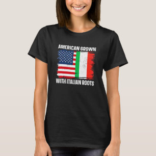 Camiseta Italia   Italia Crecido Americano Con Raíces Itali