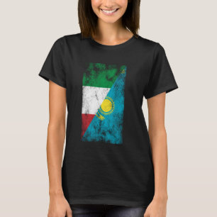 Camiseta Italia Kazajistán Banderas - Italiano Kazajo, Kaza