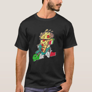 Camiseta Italia La Bella Vita Pizza Pieza en Scooter para P