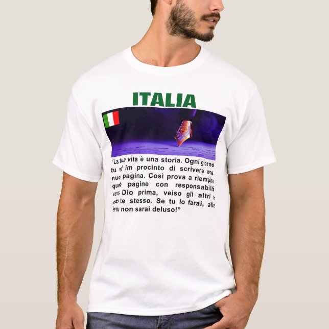 Camiseta ITALIA - La tua vita è una storia (Anverso)