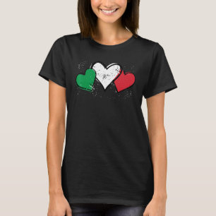 Camiseta Italia latido Italia Bandera Italiana Corazón Ital