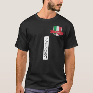 Camiseta Italia Letra italiana de bandera humana I Italia r
