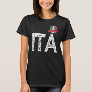 Camiseta Italia Letra italiana de bandera humana I y T e It