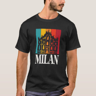 Camiseta Italia Milán Con Catedral De Milán