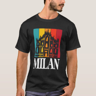 Camiseta Italia Milán Con Catedral De Milán Dom De Milán